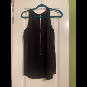 Black zip up tank
